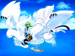 Cartoon character flying water bird - his leg free wallpaper for desktop