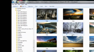 Computer screen city sunset waterfall - a bunch of pictures free wallpaper