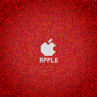 Red background apple logo side 2 - a red background free wallpaper for tablet