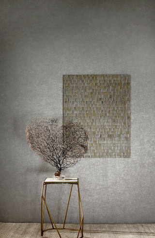 Vase tree table mosaic wall - a table in front free wallpaper for mobile