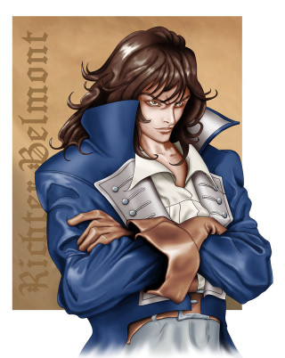 Man long hair blue coat - character portrait free wallpaper for mobile