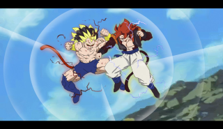 Anime fight air blue sky - two anime character free wallpaper for desktop