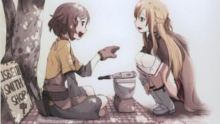 Anime girls tree sign keep - the ground next free wallpaper