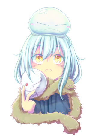 Girl blue hair hat coffee - kawaii free wallpaper for mobile