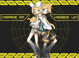 Anime girls yellow lines siblings - yellow line free wallpaper