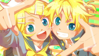 Anime characters posing hands on - their hipss free wallpaper