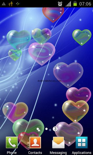 Cell phone hearts floating blue - anne stokes free wallpaper for mobile
