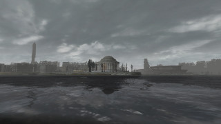 Large building water city skyline - a large building free wallpaper