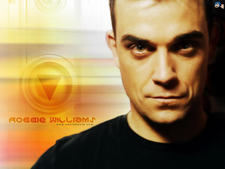 Man black shirt yellow orange - circle free wallpaper