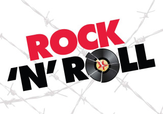 Rocknroll barbedwire vinylrecord logo image - logo free wallpaper