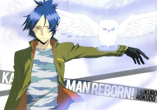 Blue hair green jacket white - man free wallpaper