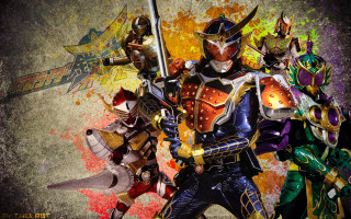 Armored warriors swords paint splatter - splatter free wallpaper