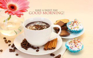 Coffee cookies table pink flower 2 - cheng shifa free wallpaper
