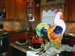 Rooster statue kitchen counter stove - a kitchen free wallpaper for desktop