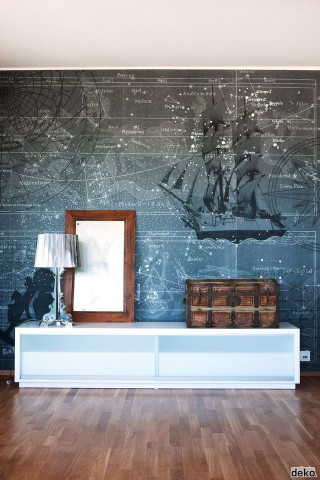 Room mural dresser mirror lamp - a mirror free wallpaper for mobile