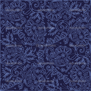 Blue bandanna paisley silkscreen feathers - the edge free wallpaper for tablet