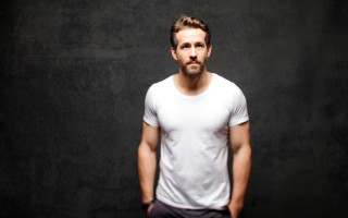 Bearded man white shirt hands - studio photo free wallpaper