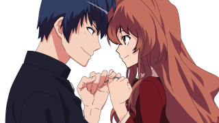 Aya goda aisaka takasu romantic - their hand together free wallpaper