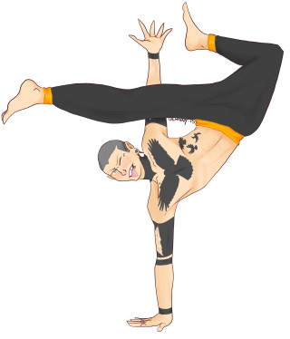 Man handstand stomach arms stretched - fabien charuau free wallpaper for tablet