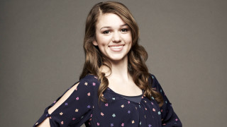 Charlotte harding smiling woman long - a blue top free wallpaper