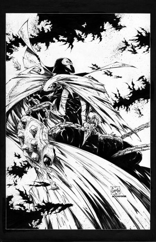 Batman demon hill trees clouds - free sci-fi wallpaper