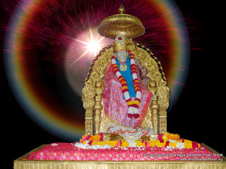 Statue god rainbow fireworks sky - a rainbow in the background free wallpaper