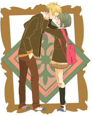 Man woman kissing colorful background - a diamond pattern free wallpaper