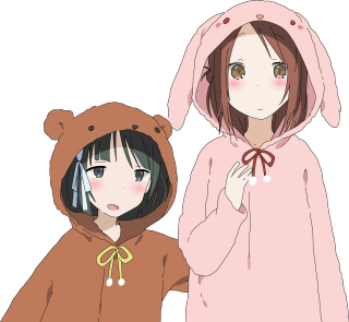 Anime girls pink brown outfits - two anime girl free wallpaper for tablet