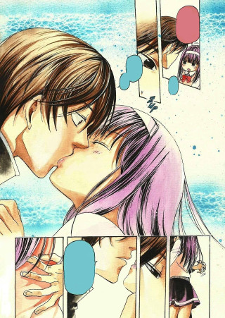 Comic strip man kissing woman - a comic strip free wallpaper