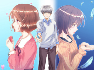 Couple people standing sky background - a sky background behind them free wallpaper