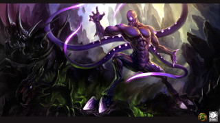 Man purple snake cave glowing - a purple light free wallpaper