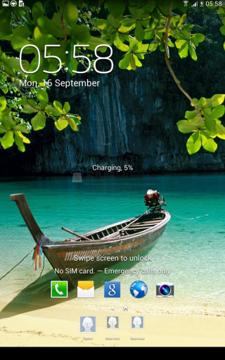 Boat beach tree calendar phone - free beach wallpaper