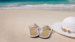 White shoes hat beach ocean - white shoe free wallpaper