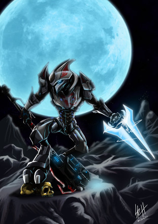 Robot sword rock moon sci - a sci free wallpaper for mobile