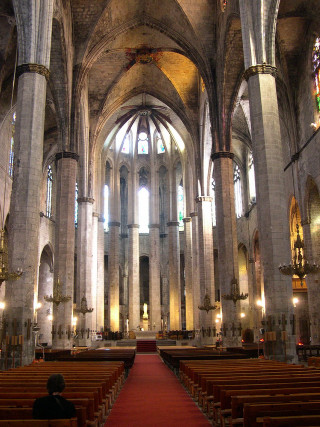 Church pews red carpet aisle - free architecture wallpaper for mobile