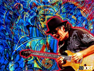 Man playing guitar colorful graffiti - rembrandt style free wallpaper
