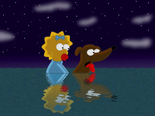 Cartoon dog person water night - david wojnarowicz free wallpaper