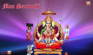 Hindu god avatars purple background - a red border free wallpaper