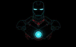 Glowing man dark circle chest - image of a man free wallpaper