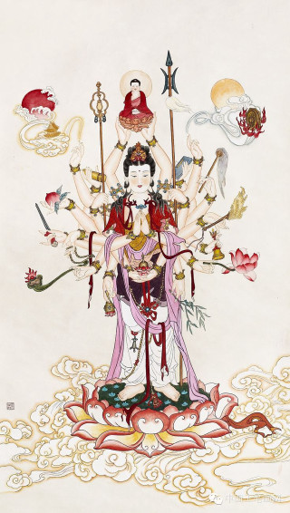 Woman holding items surrounded by - thing free wallpaper