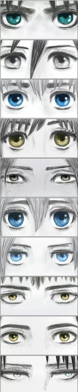 Colored eyes different shapes sizes - a series free wallpaper