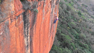 Man climbing cliff rope another 2 - the cliff free wallpaper