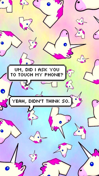 Unicorn with message on it - else alfelt free wallpaper for mobile