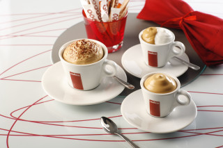 Coffee cups table spoons napkin - coffee free wallpaper