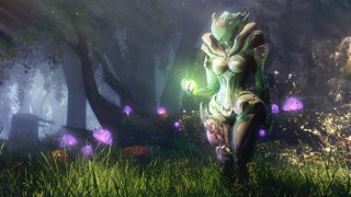 Woman green dress forest flowers 2 - warframe armor free wallpaper for desktop