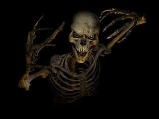 Skeleton arms outstretched dark black 2 - a skeleton free wallpaper