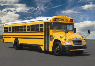 Yellow school bus parking lot - northwest free wallpaper