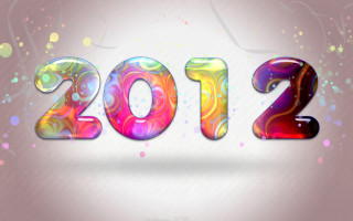 Colorful 2012 design bubbles pink - swirl free wallpaper