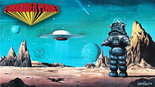 Space station robot flying saucer - flying free wallpaper