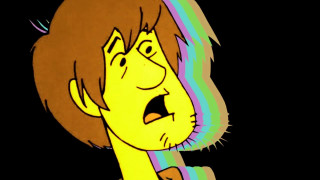 Cartoon man rainbow tie surprised - expression free wallpaper